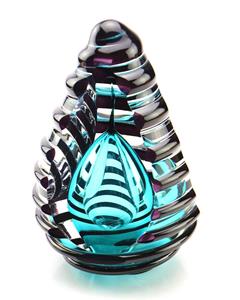 Urnwebshop Kristalglazen 3D Eternal Blue Traan Urn (0.06 liter)