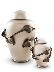 Urnwebshop Kleine Kristalglazen Urn Ivoor (0.5 liter)