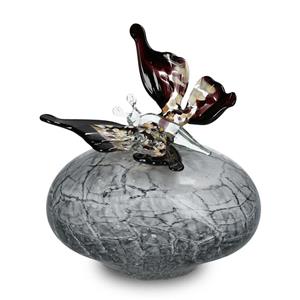 Urnwebshop Kristalglazen Vlinder Urn Bruin Mixed Colours (0.3 liter)