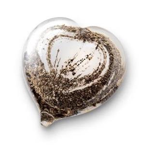 Urnwebshop Kristalglazen Hart Urn Transparant Foil (0.05 liter)