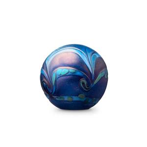 Urnwebshop Kristalglazen Mini Bol Urn Elan Bulb Darkblue (0.1 liter)