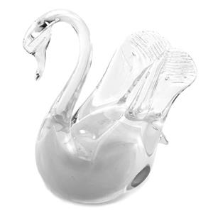 Urnwebshop Kristalglazen Mini Urn Zwaan Wit Opaque (0.04 liter)