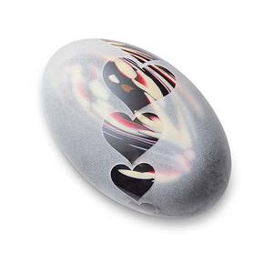 Urnwebshop Knuffel Urn Aubergine-Taupe Frosted Hearts (0.1 liter)