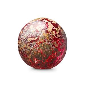 Urnwebshop Kleine Kristallen Bol Urn Red and Gold (0.5 liter)