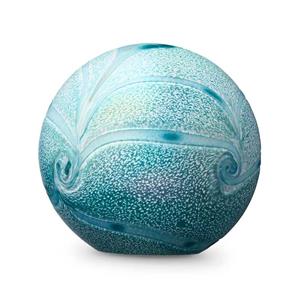 Urnwebshop Middelgrote Kristalglazen Bol-Urn Elan Mint (1.5 liter)