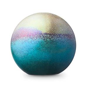 Urnwebshop Middelgrote Kristalglazen Bol-Urn Elan Noorderlicht (1.5 liter)