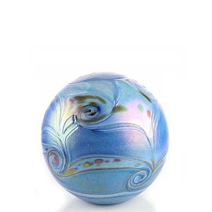 Urnwebshop Kleine Kristalglazen Bol-Urn Elan Oceanblue (0.5 liter)