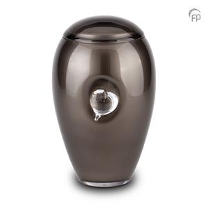 Urnwebshop Grote Boheems Kristalglazen Urn Zwart (3.8 liter)