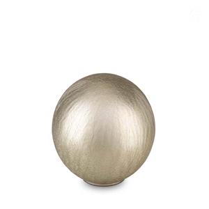 Urnwebshop Grote Bol Urn Zilver Craquele (3.5 liter)