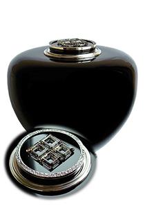 Urnwebshop Grote Glazen Urn Inktzwart (4.5 liter)