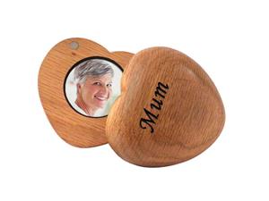 Urnwebshop Houten Mini Herinneringshart Urn (0.015 liter)