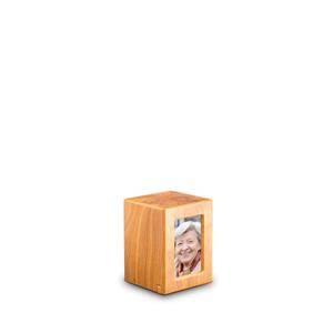 Urnwebshop Mini MDF Photobox Urn Grenen (0.3 liter)