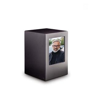 Urnwebshop Grote MDF Photobox Urn Antraciet (3.5 liter)