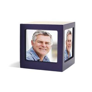 Urnwebshop Houten Photocube Urn Violet (0.75 liter)