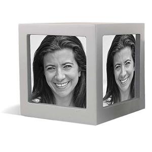 Urnwebshop Houten Photocube Urn Zilver (1.5 liter)