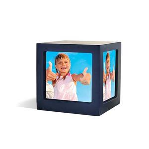 Urnwebshop Houten Photocube Urn Navy (0.4 liter)