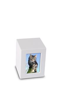 Urnwebshop Mini MDF Photobox Urn Matwit (0.5 liter)