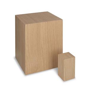 Urnwebshop Eikenhouten Miniurn Naturel Fineer (0.1 liter)