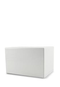 Urnwebshop Grote Kist Urn of Sokkel Urn Hoogglans Wit (3.5 liter)