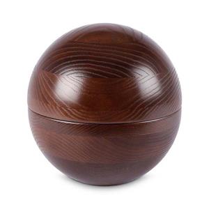 Urnwebshop Grote Eiken Bol Urn Donker Geolied (3 liter)