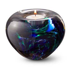 Urnwebshop Miniurn met Waxinelichtje Paars-Groen-Blauw (0.1 liter)
