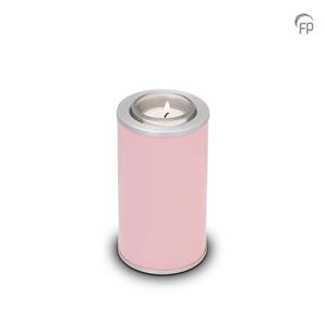 Urnwebshop Urn met Waxinelichtje Roze - Matzilver Sieranden (0.4 liter)