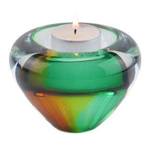 Urnwebshop Miniurn met Waxinelichtje Goud-Groen (0.045 liter)