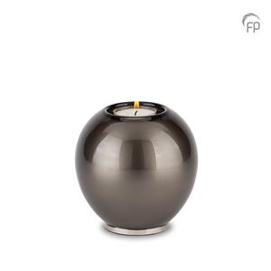 Urnwebshop Urn met Waxinelichtje Zwart (0.5 liter)