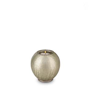 Urnwebshop Urn met Waxinelichtje Zilver Craquele (0.7 liter)