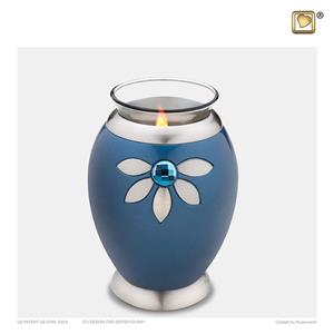 Urnwebshop Urn met Waxinelichtje Nirvana Azure (0.49 liter)