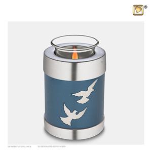 Urnwebshop Urn met Waxinelichtje Devine Flying Doves (0.45 liter)