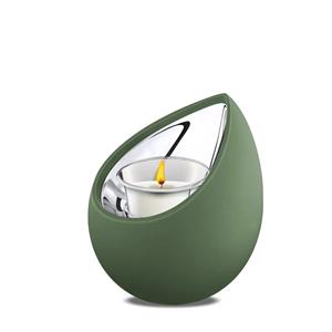 Urnwebshop LoveUrns Kaarshouder Traanurn Zilver - Saliegroen (0.3 liter)