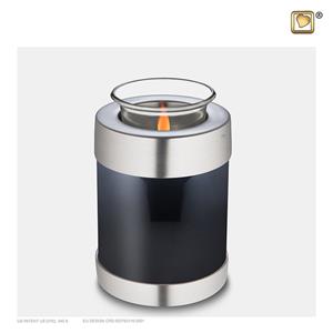 Urnwebshop Urn met Waxinelichtje Midnight Black (0.45 liter)
