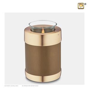 Urnwebshop Kaarshouder urn Golden Brown Metallic (0.45 liter)