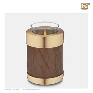 Urnwebshop Urn met Waxinelichtje Gemarmerd Bruin (0.45 liter)