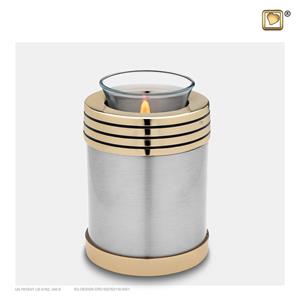 Urnwebshop Tinkleurige Elegant Waxinelichturn, Gouden Sierranden (0.45 liter)