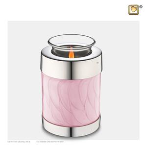 Urnwebshop Urn met Waxinelichtje Gemarmerd Roze (0.45 liter)