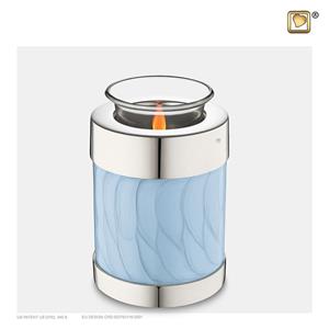 Urnwebshop Urn met Waxinelichtje Gemarmerd Blauw (0.45 liter)