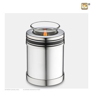 Urnwebshop Zilveren LoveUrns Art Deco Waxinelichturn (0.45 liter)