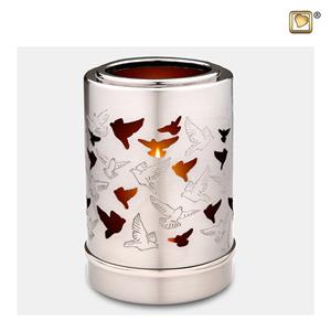 Urnwebshop LoveUrns Urn met Waxinelichtje Duiven (0.3 liter)