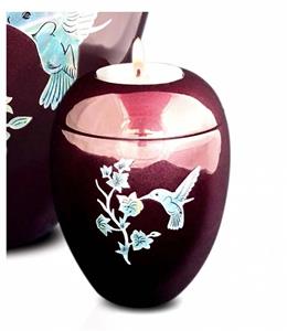Urnwebshop Kleine Kaarshouder Urn Colibri Bordeaux (0.1 liter)