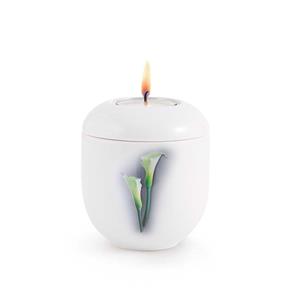 Urnwebshop Wit Waxinelicht Urntje Witte Callalelies (0.3 liter)