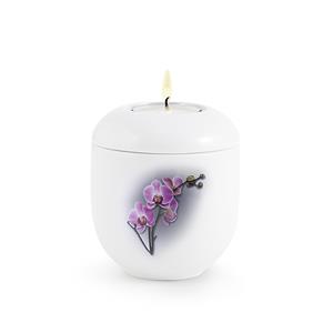 Urnwebshop Wit Waxinelicht Urntje Orchidee (0.3 liter)