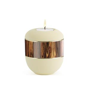 Urnwebshop Mat Creme Waxinelicht Urntje Palisander (0.3 liter)