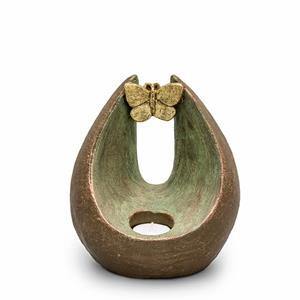Urnwebshop Kleine Keramische Art Urn Verlichte Vlinder (1 liter)
