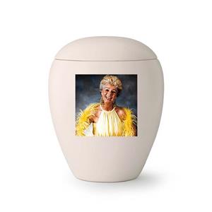 Urnwebshop Middelgrote Keramische Urn met Eigen Foto (1.5 liter)
