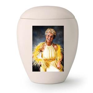 Urnwebshop Grote Keramische Urn met Eigen Foto (2.8 liter)