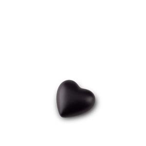 Urnwebshop Mini Keramische Hart Urn Matzwart (0.05 liter)