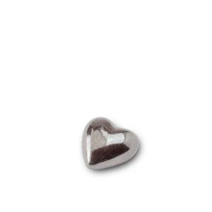 Urnwebshop Mini Keramische Hart Urn Zilvergrijs (0.05 liter)