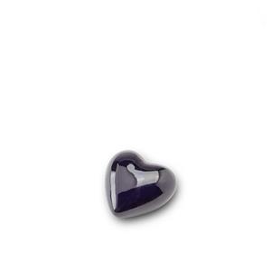 Urnwebshop Mini Keramische Hart Urn Hoogglans Donkerblauw (0.05 liter)